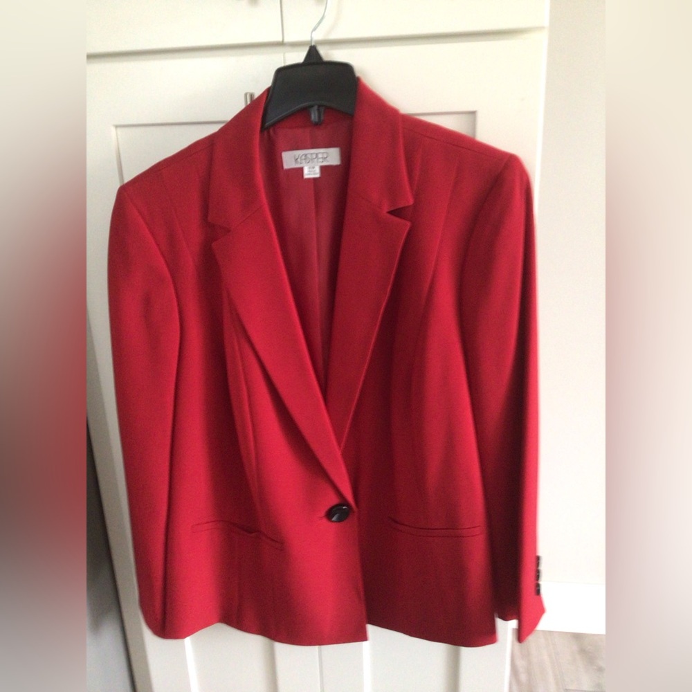 Kasper Red Women's Blazer Plus 18W